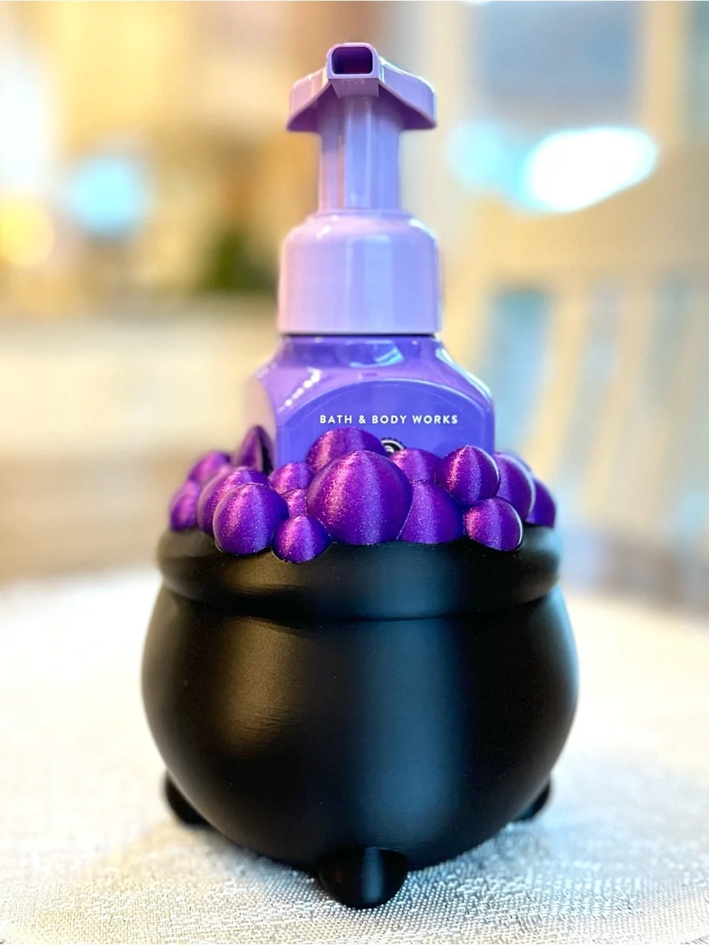 Halloween Bubbling Cauldron Soap Holder for Bath & Body Works Soap Bottles